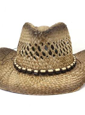 Salty grass cowboy straw hat spray painted straw hat sun hat