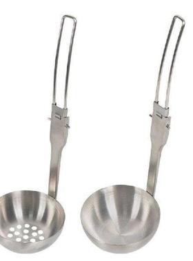 11UE (304) Stainless Steel Soup Ladle/Colander Foldable