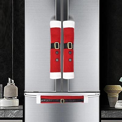 Brushed Fabric Christmas Handle Covers for Home Appliances