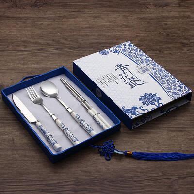 Blue and White Porcelain Tableware Chinese Gift Souvenir set