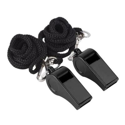 High Quality Black Whistle Referee Game Halter Whistle Outdo