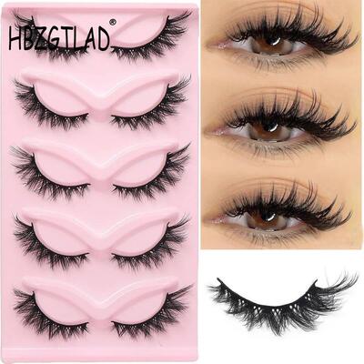 Cat eye Eyelashes 3D Natural False Lashes Fluffy Soft Cross