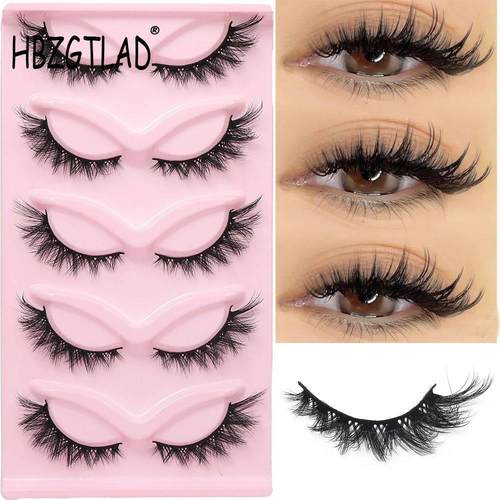Cat eye Eyelashes 3D Natural False Lashes Fluffy Soft Cross