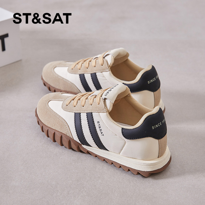 STSAT官方正品真皮超火德训鞋