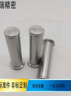 304不锈钢带肩铰链销扣环卡簧销 T型销SHCCG12-50 75 1535 15 120