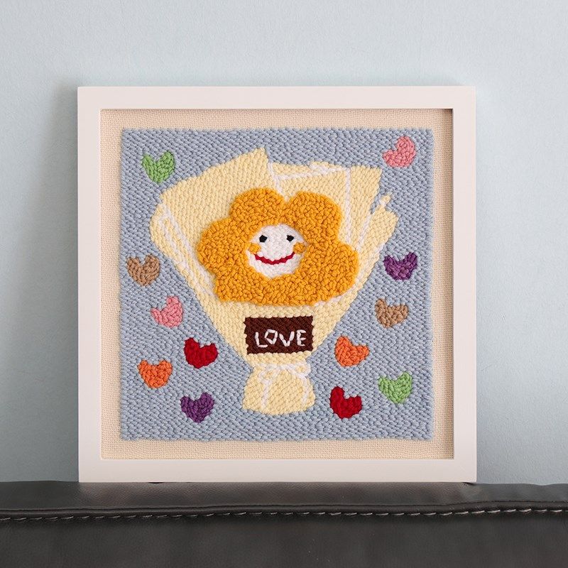 戳戳绣毛线画手工DIY材料包装饰画摆件送男友闺蜜七夕情人节礼物,居家布艺,戳戳绣,淘宝优惠券,粉丝福利购,淘宝优惠卷
