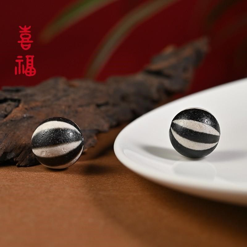 六线天珠邦迪克配珠散珠顶珠项链文玩佛珠念珠多宝手串配饰饰diy