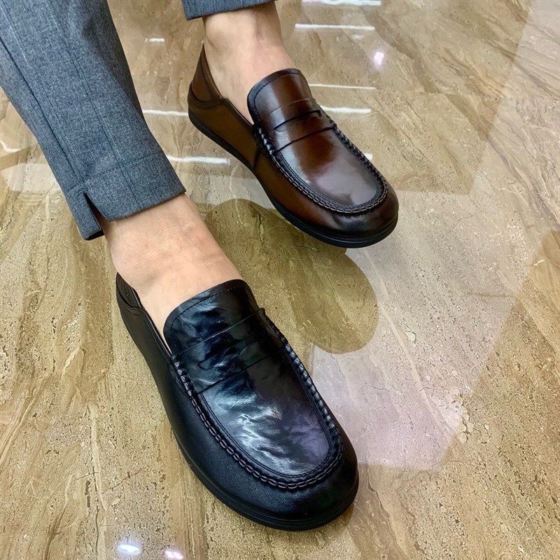 新款男士真皮休闲豆豆鞋软底舒适透气无胶环保一脚蹬懒人男鞋,流行男鞋,乐福鞋（豆豆鞋）,淘宝优惠券,粉丝福利购,淘宝优惠卷