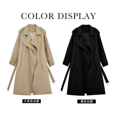 风衣女中长款2025新款垂感韩版气质英伦风短外套小个子系腰带大衣