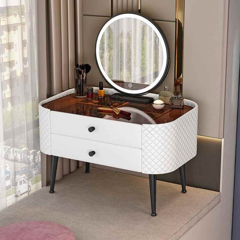 实木飘窗梳妆台卧室现代简约小户型化妆桌子北欧X阳台榻榻米化