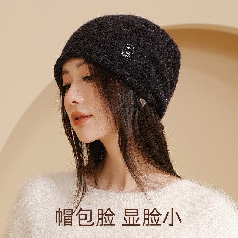 帽子女士2023新款针织毛线帽产后秋冬月子帽韩版显脸小肤白堆堆帽,服饰配件/皮带/帽子/围巾,帽子,淘宝优惠券,粉丝福利购,淘宝优惠卷