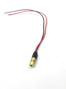 玻璃聚焦透镜4mm直径650/635nm5mw点状激光头可调光点大小激光头