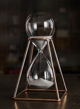 金属沙漏计时器30分钟圣诞节礼物轻奢计时沙漏创意办公室客厅摆件