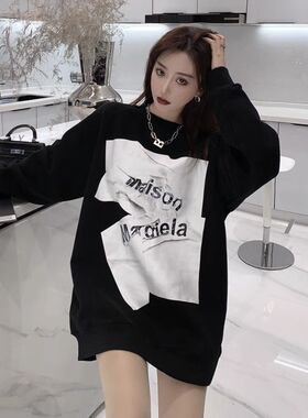 孕妇上衣2024春款时尚洋气卫衣网红时髦大码女装T春秋季薄款t恤潮