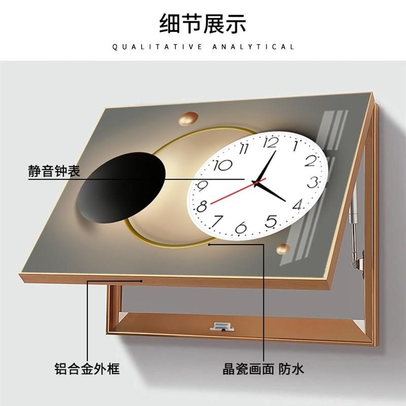 新品轻奢a电表箱装饰画带钟表创意免打孔配电箱遮挡壁画电源开关