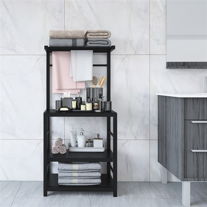 浴室置物架落地式免打孔毛巾架脸盆架卫生间架子洗漱台厕所收纳架