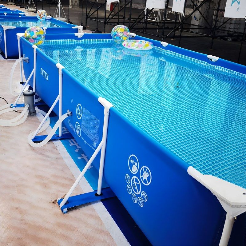 大型支架游泳池儿童家用户外戏水池家庭别墅成人泳池加厚室外鱼池