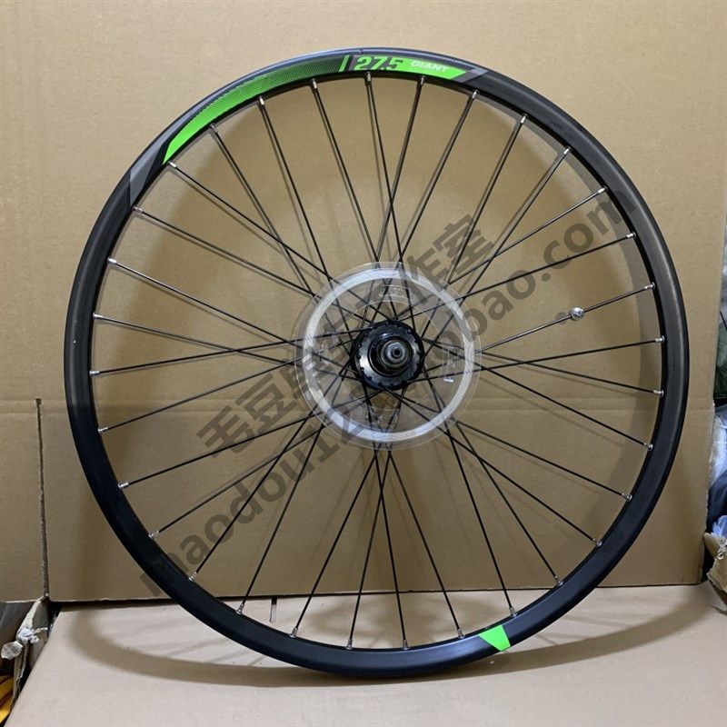 原厂G捷27.5寸山地车六钉碟刹32孔铝制铆钉圈珠档花鼓单后9速轮组