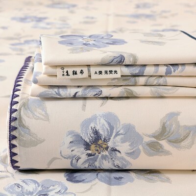 A类加厚老粗布床单纯棉100全棉三件套不起球夏季凉感凉席被单单件