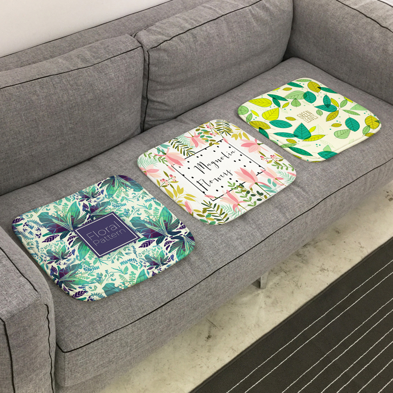 北欧绿色植物坐垫 办公室设计餐椅垫沙发垫电竞椅子凳子汽车坐垫