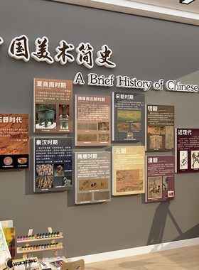 美术简史画室装饰艺学校培训机构教室环创布置班级文化墙立体挂画