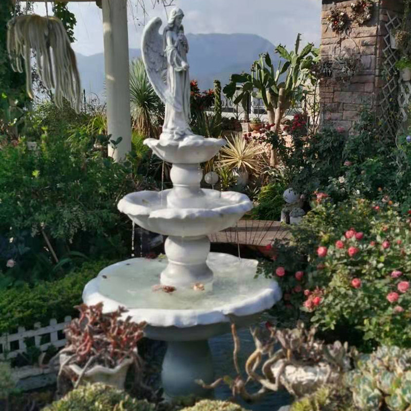大型假山流水招财花园别墅鱼池喷水景观喷泉婚庆摆件户外简约装饰