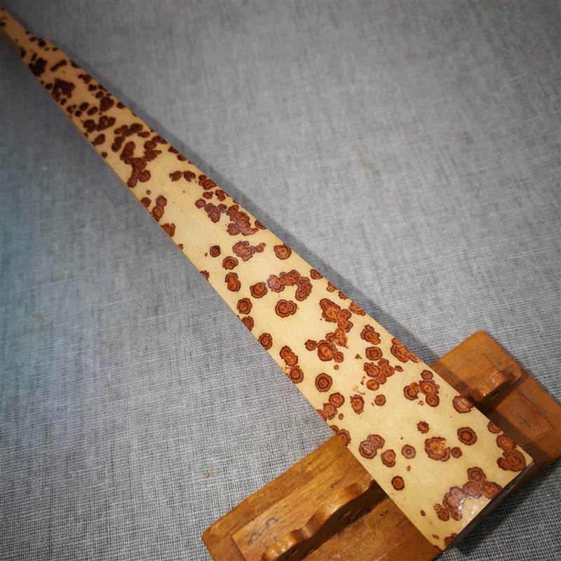 水滴头湘妃竹折扇10寸16方排口2.5小紫花苏工文玩收藏扇子 陈敏制