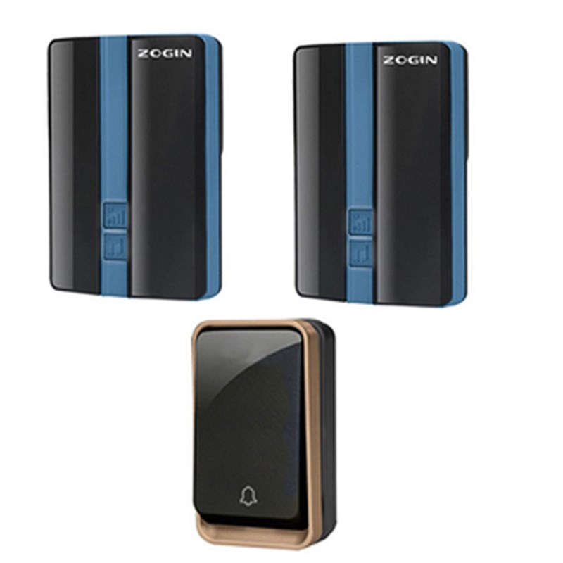 一拖二自发电无线门铃家用 远距离别墅遥控门铃按压发电无需电池