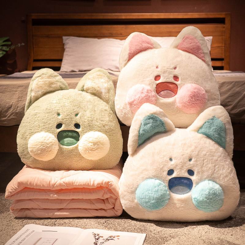 嘟嘟猫抱枕被子两用枕p头合毯子二一办公内室午睡汽车午休折叠靠