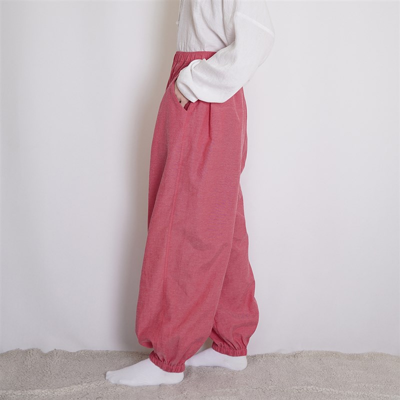 青山渐 改良日常汉服宽松版型大裆裤国风棉麻布料灯笼裤男女春夏