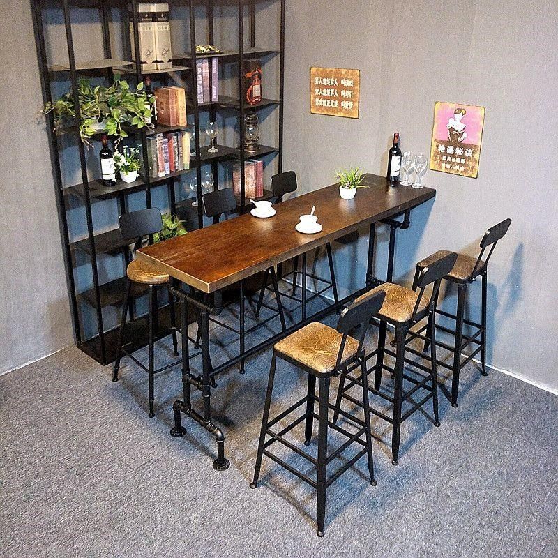 复古吧台椅酒吧椅子收银台高脚凳前台椅美式高脚椅铁艺吧凳休闲椅,住宅家具,岩板餐桌,淘宝优惠券,粉丝福利购,淘宝优惠卷