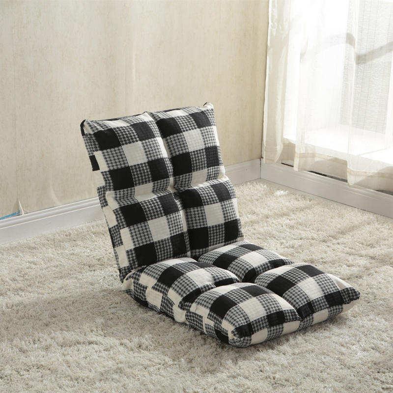 卡座垫子带靠背i背一体可折叠拆洗地板坐垫加厚阳台床上电脑靠垫