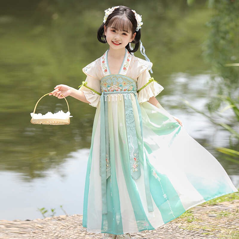 女童汉服2024新款夏季古装裙子女孩中国风连衣裙儿童古风超仙襦裙