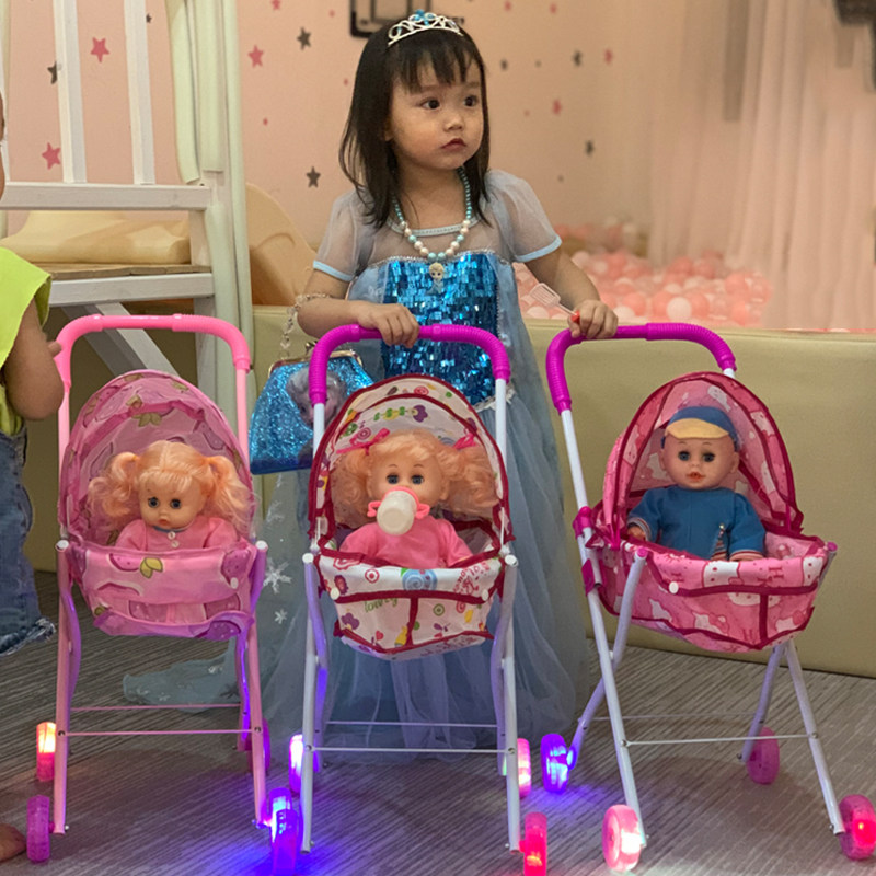 儿童玩具推车女孩过家家带娃娃小推车女童婴儿宝宝手推车3-6岁7