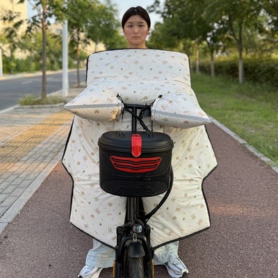 代驾电动车挡风被冬季加绒加厚小型电瓶自行车双面防水防风罩保暖