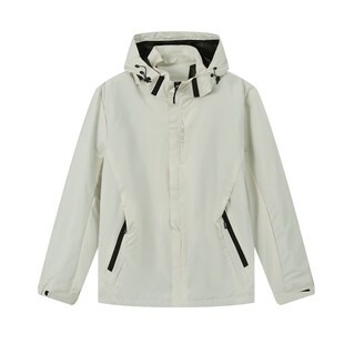 男女纯色薄款冲锋衣春秋季连帽可拆户外登山旅游防水风褛外套夹克