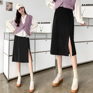 小个子孕妇装春秋款半身裙150cm矮个子新款休闲裙包臀托腹裙外穿6