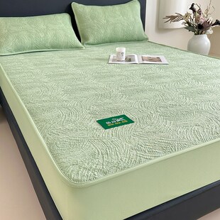 夏季凉感床笠款冰丝凉席三件套2025新款可机洗水洗床垫保护套床罩