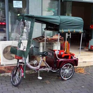 三轮车雨棚车篷顶帆布油布雨帘顶盖老人遮阳蓬人力车棚脚蹬雨篷