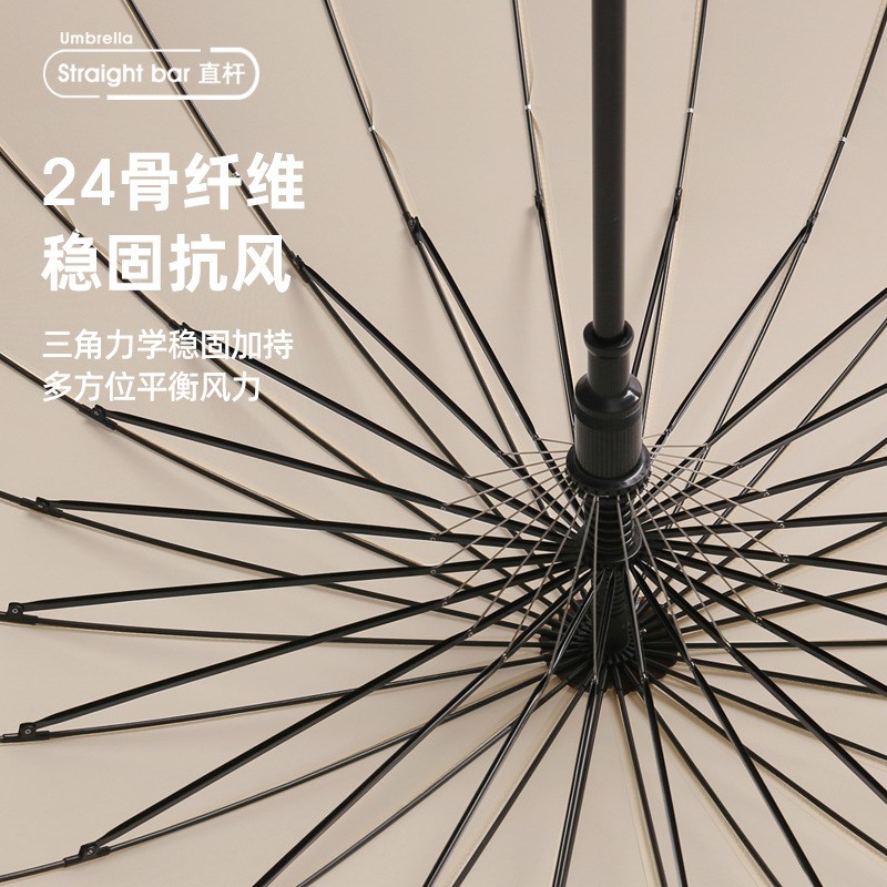直杆24骨雨伞女高级感自动大号长柄大伞晴雨两用男商务印logo