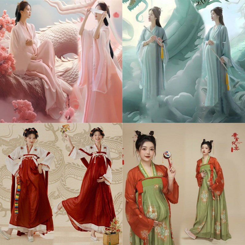 2024年孕妇照主题服装新款孕影楼服装