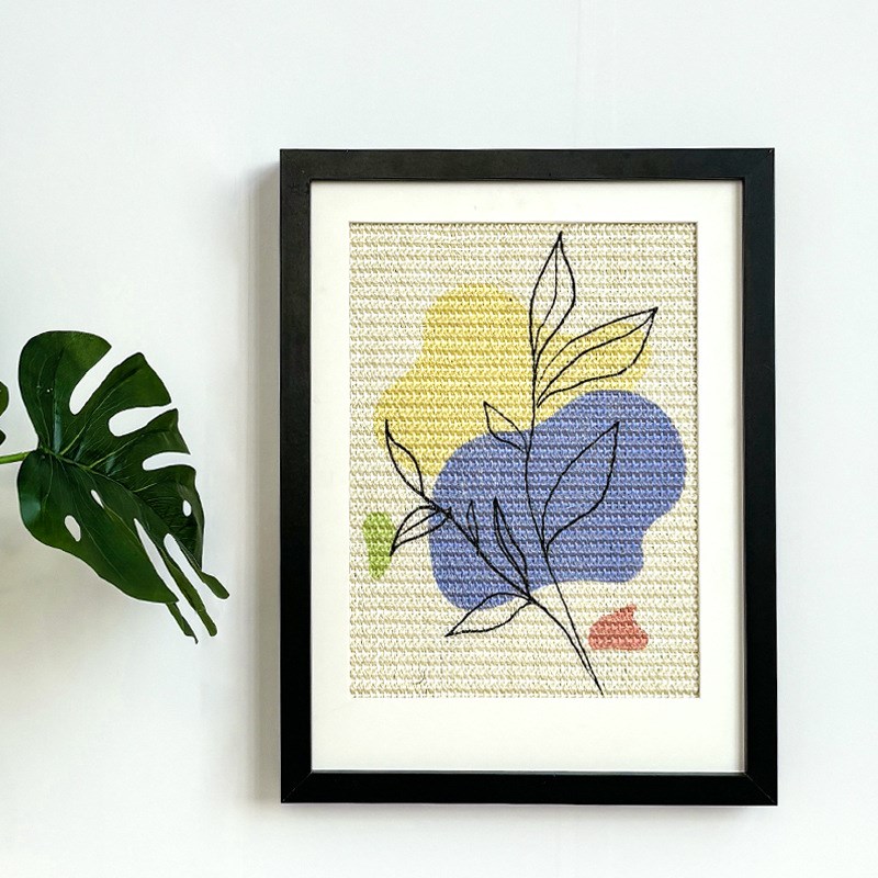 剑麻猫抓板装饰画可贴墙立式超大号防猫抓黑色新款加宽磨爪垫