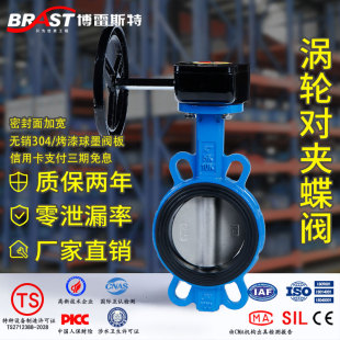 16Q D371XP 乙丙阀座 QT450 304板 球墨体 H涡轮对夹蝶阀