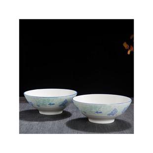 .老式大海碗 面碗 怀旧老式蓝边碗斗笠碗面碗汤碗饭碗怀旧戈三大