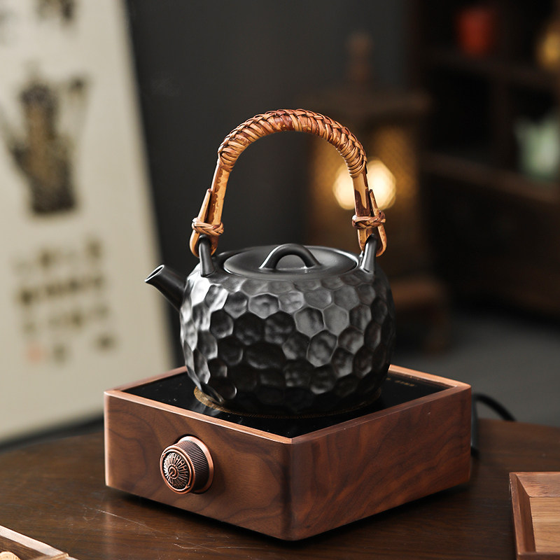 围炉煮茶电陶炉煮茶器套装耐高温陶瓷壶煮茶壶泡茶家用复古烧茶炉