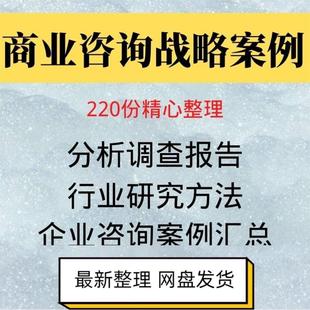 商NLN业理咨询机构合公司战略规划作报告管诊断方案案行业研例究