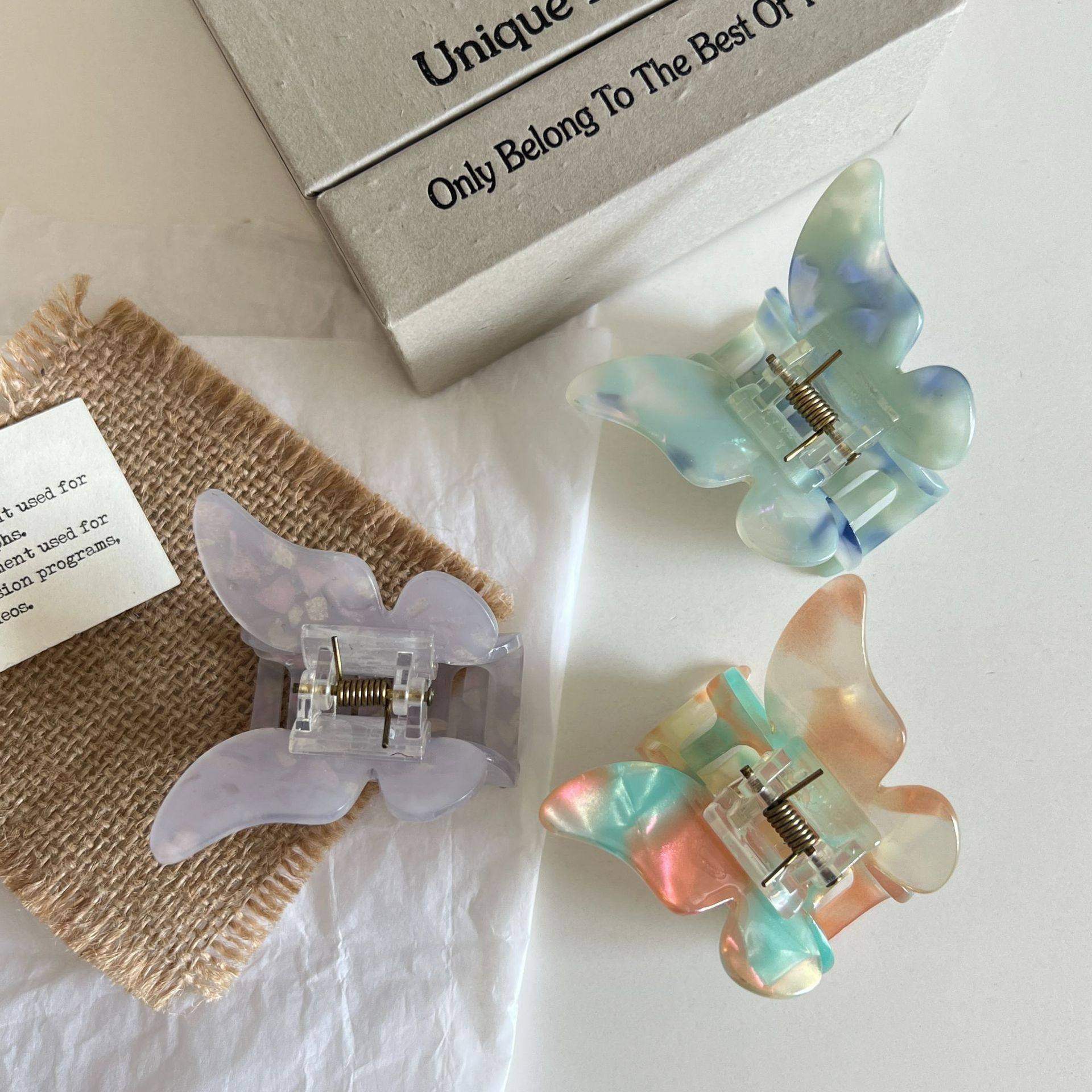 仙气法式蝴蝶醋酸板材抓夹韩版ins复古气质少女发夹外出森系发饰,饰品/流行首饰/时尚饰品新,发饰,淘宝优惠券,粉丝福利购,淘宝优惠卷