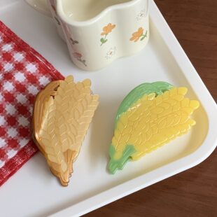 创意小众麦穗谷穗造型醋酸抓夹中号后脑勺发抓食物田园风清新发抓