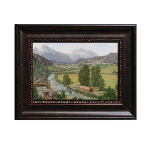 成品框 咖啡色非实木 画框相框 深色画框花卉风景油画框 挂墙