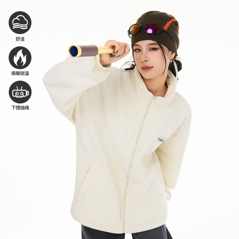 ppge摇粒绒开衫春季男女冲锋衣重磅抓绒加厚内胆户外保暖夹克外套